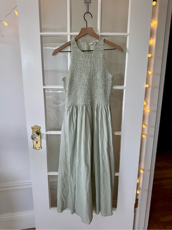 Madewell Dresses & Skirts - Madewell Light Sage Green Smocked Maxi Dress